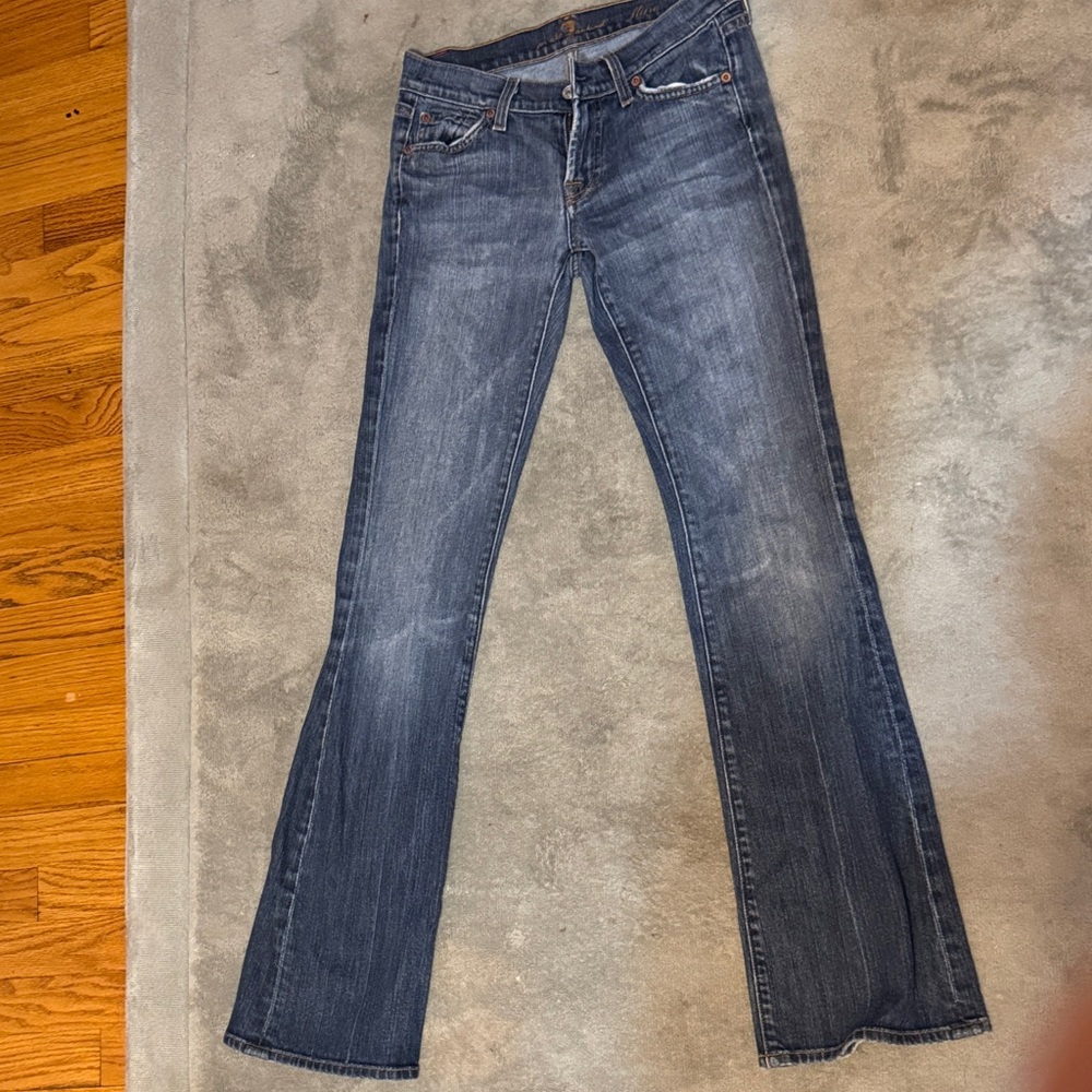 7 For All Mankind Dark Blue Flare Jeans